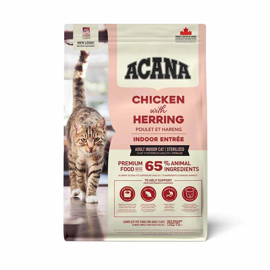 Acana Indoor Entree Tavuklu Ve Ringa Balıklı Kısırlaştırılmış Yetişkin Kedi Maması 1.8 KG | SRC: Barcode: 64992714505